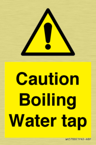 Caution Boiling Water Tap